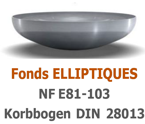 Fonds elliptiques Fonds bombés acier pour brasero et BBQ professionnels